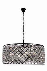 Elegant Madison 10-LT Matte Black Chandelier Clear Royal Cut Crystal - 1214G43MB/RC