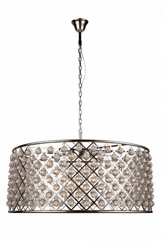 Elegant Madison 10-LT Polished Nickel Chandelier Clear Royal Cut Crystal - 1213G43PN/RC