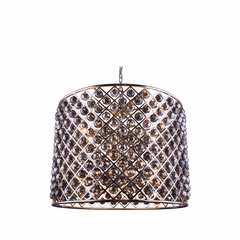 Elegant Madison 12-LT Polished Nickel Chandelier Silver Shade Royal Cut Crystal - 1206D35PN-SS/RC Elegant Madison 12-LT Polished Nickel Chandelier Silver Shade Royal Cut Crystal - 1206D35PN-SS/RC