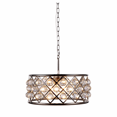 Elegant Madison 5-LT Polished Nickel Chandelier Clear Royal Cut Crystal - 1214D20PN/RC