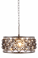 Elegant Madison 5-LT Polished Nickel Chandelier Silver Shade Royal Cut Crystal - 1214D20PN-SS/RC Elegant Madison 5-LT Polished Nickel Chandelier Silver Shade Royal Cut Crystal - 1214D20PN-SS/RC