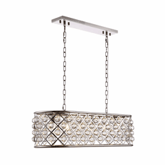 Elegant Madison 6-LT Polished Nickel Chandelier Clear Royal Cut Crystal - 1215G40PN/RC