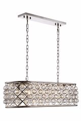 Elegant Madison 6-LT Polished Nickel Chandelier Clear Royal Cut Crystal - 1216G40PN/RC