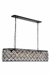 Elegant Madison 7-LT Matte Black Chandelier Clear Royal Cut Crystal - 1215G50MB/RC