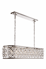 Elegant Madison 7-LT Polished Nickel Chandelier Clear Royal Cut Crystal - 1215G50PN/RC