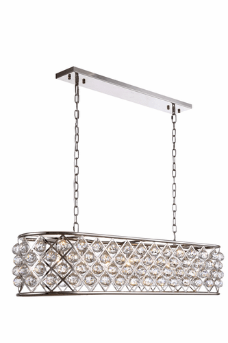 Elegant Madison 7-LT Polished Nickel Chandelier Clear Royal Cut Crystal - 1216G50PN/RC