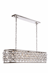 Elegant Madison 7-LT Polished Nickel Chandelier Clear Royal Cut Crystal - 1216G50PN/RC