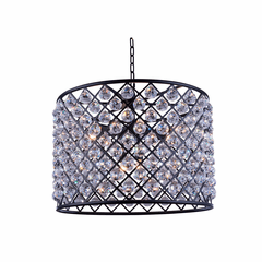 Elegant Madison 8-LT Matte Black Chandelier Clear Royal Cut Crystal - 1206D27MB/RC