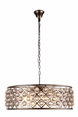 Elegant Madison 8-LT Polished Nickel Chandelier Clear Royal Cut Crystal - 1214D32PN/RC