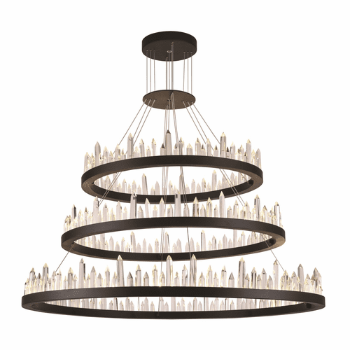 Elegant Malta 128-LT Satin Dark Grey Chandelier Clear Royal Cut Crystal - 1705G3LSDG