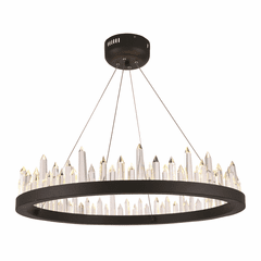 Elegant Malta 32-LT Satin Dark Grey Chandelier Clear Royal Cut Crystal - 1705D26SDG