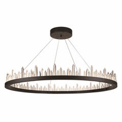 Elegant Malta 56-LT Satin Dark Grey Chandelier Clear Royal Cut Crystal - 1705D42SDG