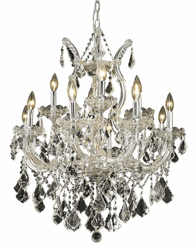 Elegant Maria Theresa 13-LT Chrome Chandelier Clear Royal Cut Crystal - 2800D27C/RC