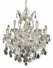 Elegant Maria Theresa 13-LT Chrome Chandelier Clear Royal Cut Crystal - 2800D27C/RC