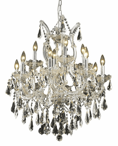Elegant Maria Theresa 13-LT Chrome Chandelier Clear Royal Cut Crystal - 2801D27C/RC