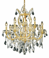 Elegant Maria Theresa 13-LT Gold Chandelier Clear Royal Cut Crystal - 2800D27G/RC Elegant Maria Theresa 13-LT Gold Chandelier Clear Royal Cut Crystal - 2800D27G/RC