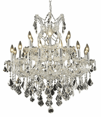 Elegant Maria Theresa 19-LT Chrome Chandelier Clear Royal Cut Crystal - 2800D30C/RC