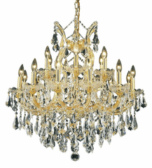 Elegant Maria Theresa 19-LT Gold Chandelier Clear Royal Cut Crystal - 2801D30G/RC