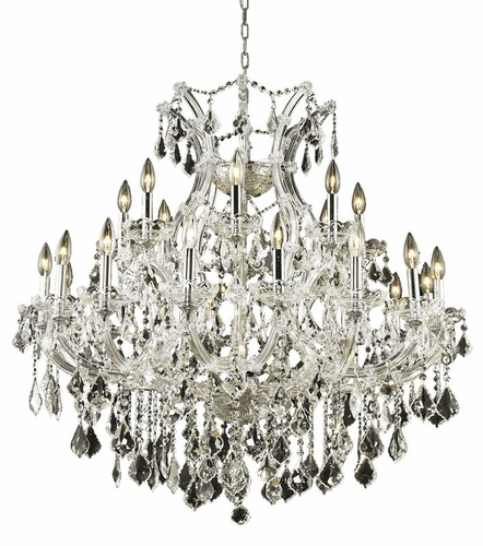 Elegant Maria Theresa 24-LT Chrome Chandelier Clear Royal Cut Crystal - 2800D36C/RC