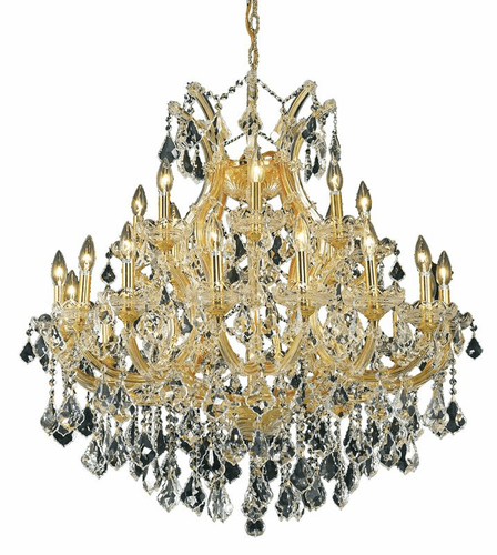 Elegant Maria Theresa 24-LT Gold Chandelier Clear Royal Cut Crystal - 2800D36G/RC