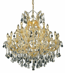 Elegant Maria Theresa 24-LT Gold Chandelier Clear Royal Cut Crystal - 2800D36G/RC