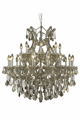 Elegant Maria Theresa 24-LT Golden Teak Chandelier Golden Teak Royal Cut Crystal - 2800D36GT-GT/RC