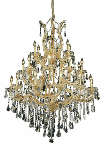Elegant Maria Theresa 28-LT Gold Chandelier Clear Royal Cut Crystal - 2801D38G/RC
