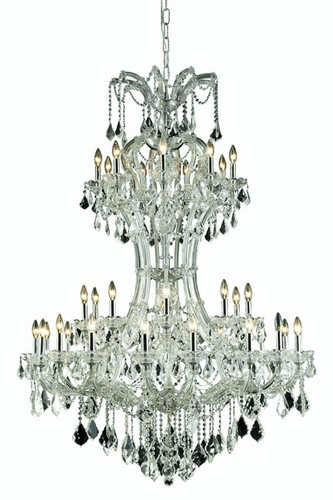 Elegant Maria Theresa 36-LT Chrome Chandelier Clear Royal Cut Crystal - 2800D46C/RC