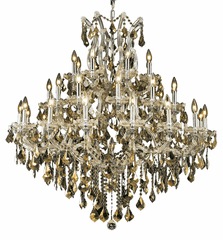 Elegant Maria Theresa 37-LT Chrome Chandelier Golden Teak Royal Cut Crystal - 2800G44C-GT/RC Elegant Maria Theresa 37-LT Chrome Chandelier Golden Teak Royal Cut Crystal - 2800G44C-GT/RC