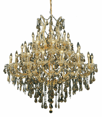 Elegant Maria Theresa 37-LT Gold Chandelier Golden Teak Royal Cut Crystal - 2801G44G-GT/RC