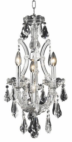 Elegant Maria Theresa 4-LT Chrome Chandelier Clear Royal Cut Crystal - 2801D12C/RC