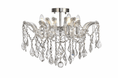 Elegant Maria Theresa 4-LT Chrome Flush Mount Clear Royal Cut Crystal - 2800F18C/RC
