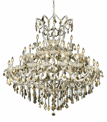 Elegant Maria Theresa 41-LT Chrome Chandelier Golden Teak Royal Cut Crystal - 2800G52C-GT/RC