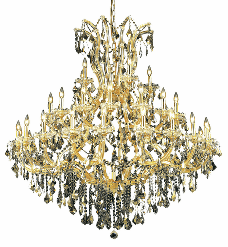 Elegant Maria Theresa 41-LT Gold Chandelier Golden Teak Royal Cut Crystal - 2800G52G-GT/RC