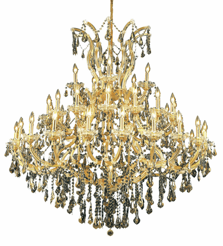 Elegant Maria Theresa 41-LT Gold Chandelier Golden Teak Royal Cut Crystal - 2801G52G-GT/RC