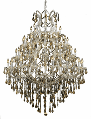 Elegant Maria Theresa 49-LT Chrome Chandelier Golden Teak Royal Cut Crystal - 2801G46C-GT/RC Elegant Maria Theresa 49-LT Chrome Chandelier Golden Teak Royal Cut Crystal - 2801G46C-GT/RC