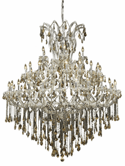 Elegant Maria Theresa 49-LT Chrome Chandelier Golden Teak Royal Cut Crystal - 2801G60C-GT/RC Elegant Maria Theresa 49-LT Chrome Chandelier Golden Teak Royal Cut Crystal - 2801G60C-GT/RC