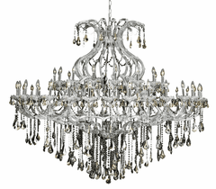Elegant Maria Theresa 49-LT Chrome Chandelier Golden Teak Royal Cut Crystal - 2801G72C-GT/RC