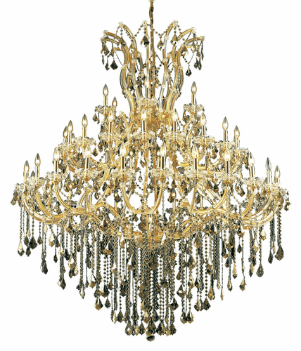 Elegant Maria Theresa 49-LT Gold Chandelier Golden Teak Royal Cut Crystal - 2800G60G-GT/RC