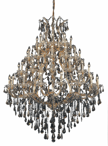 Elegant Maria Theresa 49-LT Gold Chandelier Golden Teak Royal Cut Crystal - 2801G46G-GT/RC