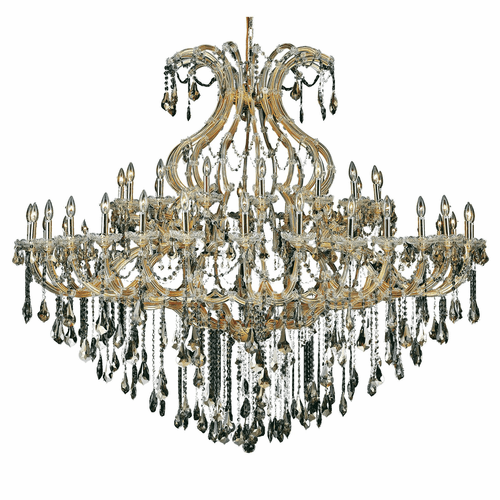 Elegant Maria Theresa 49-LT Gold Chandelier Golden Teak Royal Cut Crystal - 2801G72G-GT/RC