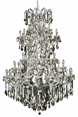 Elegant Maria Theresa 61-LT Chrome Chandelier Golden Teak Royal Cut Crystal - 2800G54C-GT/RC