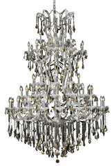 Elegant Maria Theresa 61-LT Chrome Chandelier Golden Teak Royal Cut Crystal - 2801G54C-GT/RC