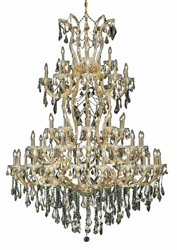 Elegant Maria Theresa 61-LT Gold Chandelier Golden Teak Royal Cut Crystal - 2801G54G-GT/RC
