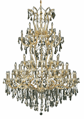 Elegant Maria Theresa 61-LT Gold Chandelier Golden Teak Royal Cut Crystal - 2801G54G-GT/RC