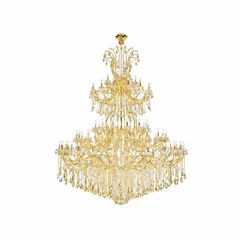 Elegant Maria Theresa 84-LT Gold Chandelier w/Golden Shadow Tear Drop Crystals - 2803G120G-GS/RC Elegant Maria Theresa 84-LT Gold Chandelier w/Golden Shadow Tear Drop Crystals - 2803G120G-GS/RC