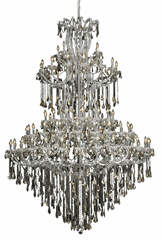 Elegant Maria Theresa 85-LT Chrome Chandelier Golden Teak Royal Cut Crystal - 2801G96C-GT/RC