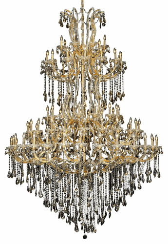 Elegant Maria Theresa 85-LT Gold Chandelier Golden Teak Royal Cut Crystal - 2801G96G-GT/RC