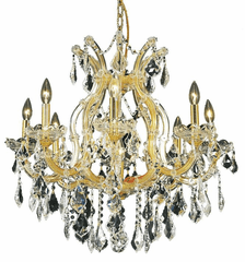 Elegant Maria Theresa 9-LT Gold Chandelier Clear Royal Cut Crystal - 2800D26G/RC