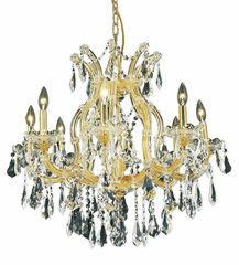 Elegant Maria Theresa 9-LT Gold Chandelier Clear Royal Cut Crystal - 2801D26G/RC